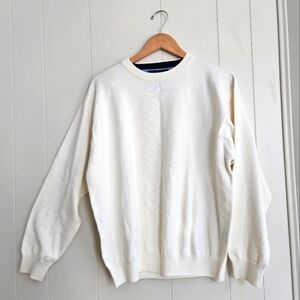 NWOT Tommy Hilfiger Classic White Men's Sweater-Size M-100%Cotton
